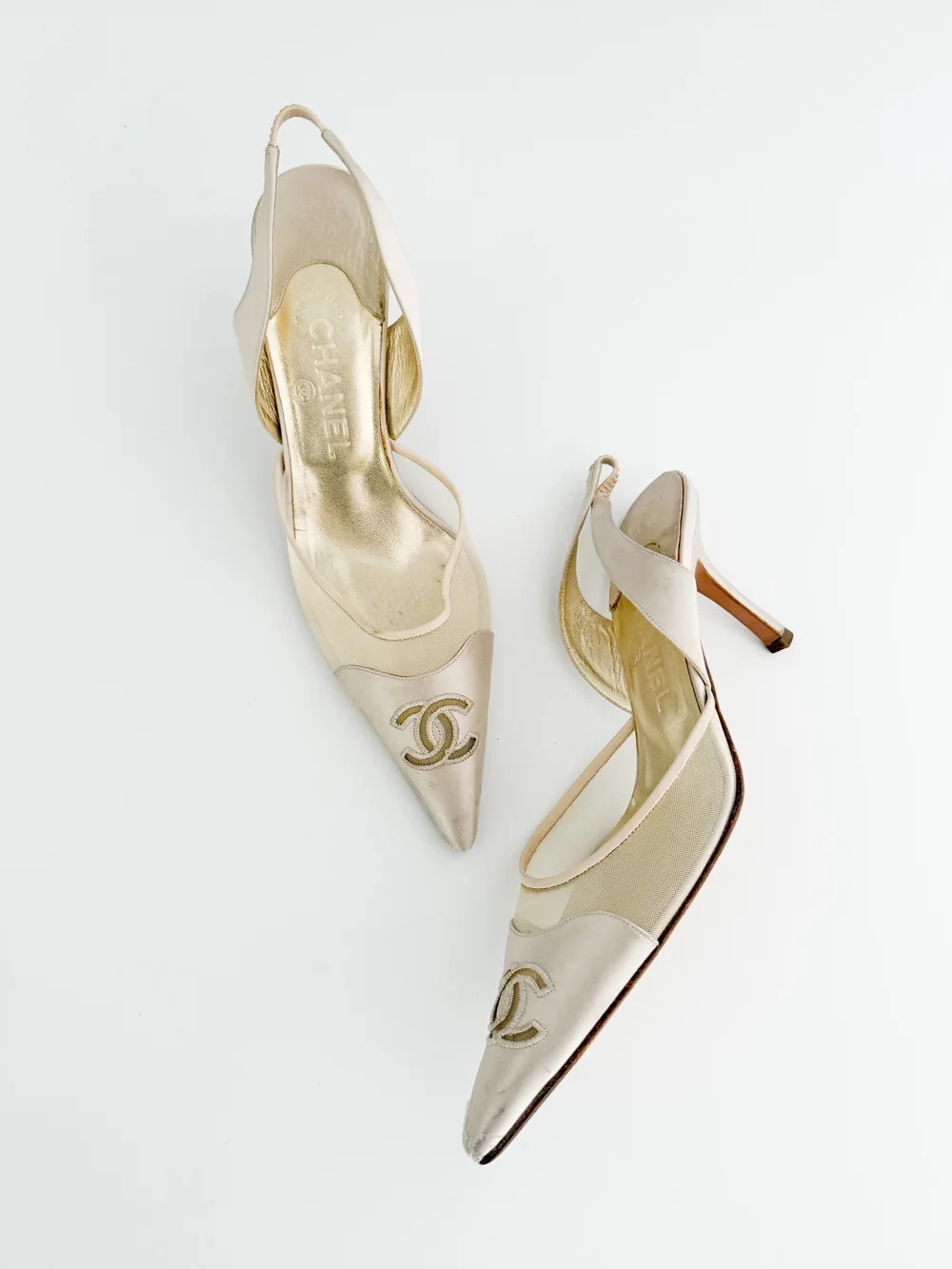 90's vintage CHANEL サンダル Chanel summer heels Vintage 90's sz39 - www.chanelvintage.net